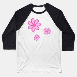 pink preppy flower set of 3 girly aesthetic Baseball T-Shirt